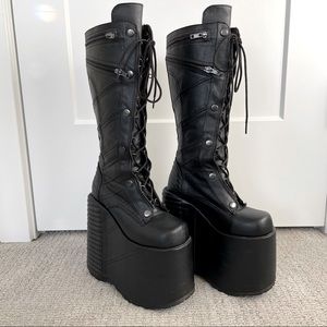 Platform Demonia Knee High Boots